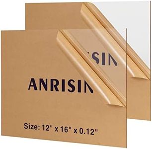ANRISIN Plexiglass Sheets 1/8 Inch Thick, 2 Pack 12" x 16" Clear Cast Acrylic Sheet for DIY Projects, Easy Laser Cutting & Engraving Friendly
