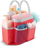 7 Pocket Shower Caddy Tote, Pink - Keep your shower essentials within easy reach. Shower caddies are perfect for college dorms, gym, shower, swimming and travel. Mesh allows water to drain easily.