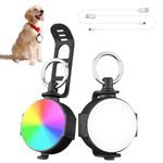 [2Pack] 4 Modes Dog Lights for Night Walking, IP68 Waterproof Dog Light, High Capacity Rechargeable Dog Collar Lights for Night Time Clip On, Small and Light Safety Dog Collar Lights