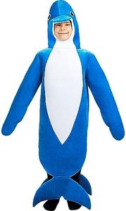 Funidelia | Disfraz de Delfín para niño y niña Animales - Disfraz para niños y divertidos accesorios para Fiestas, Carnaval y Halloween - Talla 7-12 años - Azul