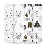 aden + anais Essentials Swaddle Blanket, Boutique Muslin Blankets for Girls & Boys, Baby Receiving Swaddles, Ideal Newborn & Infant Swaddling Set, Perfect Shower Gifts, 4 Pack, Making Sense