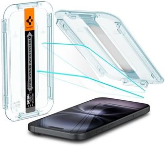 Spigen Tempered Glass Screen Protector [GlasTR EZ FIT] designed for iPhone 16 / iPhone 15 [2 Pack]