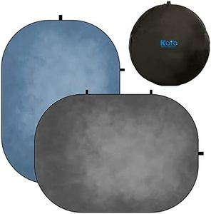 Kate 5x6.5ft(1.5x2m) Collapsible Backdrop Grey Blue Collapsible Twist Flex Folding Pop up Backgrounds for Photoshoot, Headshots Photo, Video Calls