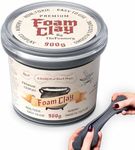 The Foamory Moldable Cosplay Foam Clay (900g Black) High Density Air Dry Clay, EVA Foam Sands Paints Easily, Non-Toxic Safe for Kids, Adults & Crafts