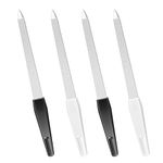 4pack Metal Nail Files, Yedtreg Professional Nail Files for Natural Nails, Double Sided Sapphire Grit for Shaping Styling Gel and Acrylic Nails, Nails Accessories Tools for Home Salon Use