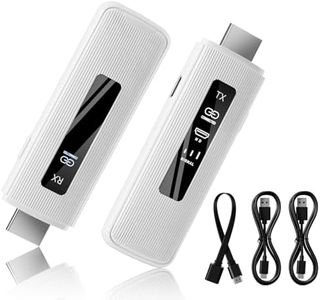 ICZI Émetteur et récepteur Hdmi sans Fil,décodage 4K 1080P, Extension HDMI avec écran LED,Portée de 50M, 2,4G/5G,pour Ordinateur Portable, PC vers TV HD, Projecteur,Plug & Play,Blanc