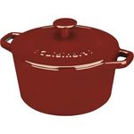 Cuisinart Chef's Classic Enameled Cast Iron 3-Quart Round Covered Casserole, Cardinal Red