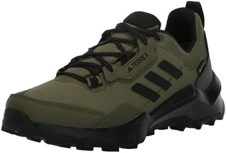 adidas Men's Terrex AX4 Gore-TEX Hiking Sneaker, Focus Olive/Black/Grey, 8.5