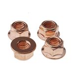 Car Exhaust Manifold Nuts Head Stud Nut M8 Hex Copper Self Locking Tools (Pack of 12)