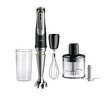 Braun MultiQuick 9 Hand Blender, Hand Mixer, XL Food Processor, Active PowerDrive Technology, 500 ml Chopper, BPA-Free 600 ml Beaker with Lid, 1200W, 220-240 V, 50-60 Hz, MQ 9135XI, Black