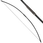 ZSHJGJR 66" Archery Traditional Hunting Longbow 25-70LBS One-Piece Recurve Bow Straight Bow Right Left Handed for Target Hunting Shooting (Black, 40lbs)