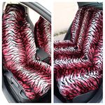 Universal Full Set of Furry RED TIGER Airbag Seat Covers for Car Vans 4x4 MPVs SUVs
