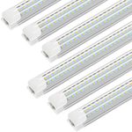 CNSUNWAY LIGHTING 4FT LED Shop Light, 48W 6300LM 6500K Super Bright, D Shape Utility Light Fixture, High Output, Linkable LED Shop Lights, ETL Listed (6 Pack)