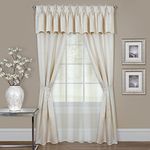 Achim Home Furnishings Soft Window Set, Fabric, Ivory, 55x63