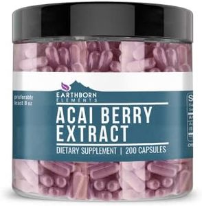 Acai Berry Extract, 200 Capsules, 900 mg Serving, Extra Strength Antioxidant, Naturally Gluten-Free, Lab Verified Purity & Potency, Non-GMO, Made in The USA