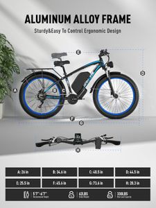 Kojesen V7 Electric Bike for Adults – 26x4.0 Fat Tire, 52V 19.2Ah Battery, 21-Speed, Dual Hydraulic Brakes, 120KM Range