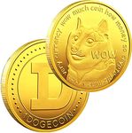 Mridshala Doge Crypto Currency Gold Colour Plated Real Metal 40MM Diameter 29 Gram and 3mm Thickness