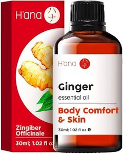 H’ana Ginger Oil for Body - 100% Natural Ginger Essential Oil for Massage Oil - Ginger Oil for Hair, Skin & Diffuser (30 ml)