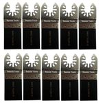 Pack Of 10 x 35mm Bi-Metal Multi Tool Blades For Wood & Metal Cutter Saw Set Compatible with Dremel Fein Multimaster Makita Etc Oscillating