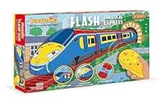 Hornby Playtrains 'Flash' The Local Express Remote Controlled Battery Train Set - Kids Toy Train Sets for Ages 3+, Childrens Mini Model Trains, Includes: Playtrain, Railway Tracks, Control