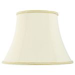 National Lighting Decorative Lampshade for Table Lamps - 12-Inch Tapered Oval Lamp Shade in Cream Fabric - Compatible with 60W 240V E27/B22 GLS Incandescent or LED (Not Included)