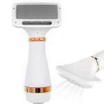 UDEETA MART Pet Hair Dryer, Portable & Quiet Dog Pet Grooming Dryer with Slicker Brush, 2 Heating Settings Dog Brush Blow Dryer, Professional Home Dog Hair Dryer for Small and Medium Cat Dog
