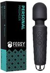 FEGSY Full Body Massager for Women & Men, Rechargeable Wireless Massager Machine for Pain Relief, Handheld Massager with Medical Grade Silicone, 8 Speeds, 20 Modes, (Black)