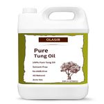 OLASIR 1 Gallon Pure Tung Oil for Wood Finishing 128 oz Natural Food Grade Safe, Waterproof Tung Oil for Wood Floors, Indoor & Outdoor Furniture