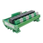 GAEYAELE 8 Channel Interface Relay Module 12VACDC DIN Rail Panel Mount for Automation PLC Board (FY-T738-12VACDC)