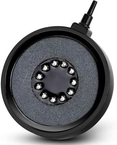 fishkeeper Aquarium Air Bubble Light, LED Fish Tank Bubbler Stone Disk with 11 Super Bright Lamp Beads, 16 Colors and 4 Modes Adjustable for Fish Tank Decoration Oxygenation