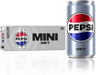 Diet Pepsi Soda, 7.5 Fl Oz Mini Cans, (Pack of 10)