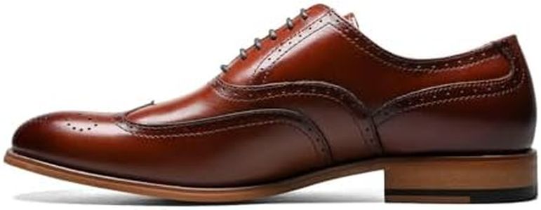 Stacy Adams Men's Dunbar-Wingtip Oxford, Cognac, 12 M US