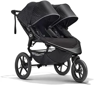 Baby Jogger Summit X3 Double Jogging Stroller, Midnight Black, Buggy for Two, Smooth Ride for Walking or Jogging, Compact Fold, Increased Airflow, All-Terrain Air Filled Tires and All-Wheel Suspension