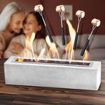Houswise Tabletop Fire Pit, Small Portable Fire Pit, Indoor Smores Maker, Table Top Firepit, Small Fire Pit Bowl, Outdoor Indoor Fire Pit Tabletop, Indoor Fireplace, Mini Tabletop Fireplace