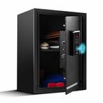 Ozone 55L Digital Biometric Safe Locker for Home & Office | Fingerprint Access | Auto Secure Motorized Lock | Electronic LED Display | Heavy-Duty Steel | 36D x 35W x 55.5H cm | Black | 2-Year Warranty