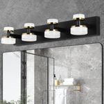 Bathroom Light Fixtures Over Mirror, LED Vanity Light, Vanity Lights for Bathroom, 4-Light Bathroom Light Fixtures,Bathroom Light, Modern Acrylic Lamp for Bathroom Vanity Light, ETL Certificated
