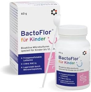 BactoFlor® für Kinder - Probiotika Pulver für Darmkur (60g) - 9 Bakterienkulturen für den Darm - mit Lactobacillus reuteri (Milchsäurebakterien) - 3 Mrd. KBE je Gramm - geschmacksneutral glutenfrei