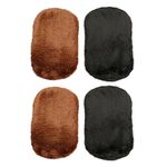 AOVNA 4Pcs Shoes Polishing Gloves Plush Shoeshine Cloth Cleaning Shine Cloth Polishing Cleaning Gloves Leatherware Cleaner Shoes Care Tool