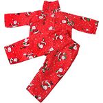 CAMICALMI Doll Clothes Winter Outfit Christmas Pajamas for American Girl Doll 18 inch Santa Pattern