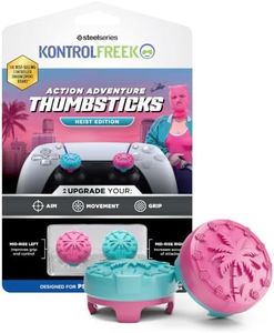 KontrolFreek Performance Thumbsticks - Heist Edition - For Playstation 5 (PS5) and Playstation 4 (PS4) Controller - Blue/Pink