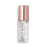 Revolution Beauty London Pout Bomb Plumping Gloss, High Shine, Rich Pigment, Soft Tingle Effect, Glaze Clear