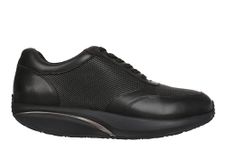 MBT Nafasi 5 Dress Shoes for Women Anatomical and Comfortable. Physiological Footwear Comfort and Stability with Curved Sole. Casual Leather Shoes with Platform and Laces. Color Black