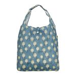 ECO CHIC Lightweight Foldable Reusable Shopping Bag Water Resistant Tote Bag (Tree of Life Blue)