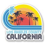 2 x 10cm Los Angeles California Vinyl Sticker Travel Luggage Tag Surf USA #5825 (10cm Wide x 9cm Tall)