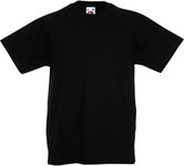 Fruit of the Loom Childrens T Shirt in Black Size 14-15 (SS6B)