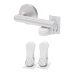 Child Proof Door Lever Lock (2-Pack) - Door Handle Lock - 3M Adhesive - Minimalist Design - No Drilling Child Safety Door Handle Locks by Inaya