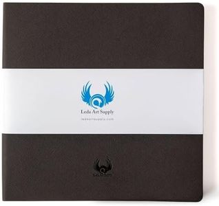 Square-Shaped Sketchbook, 10 x 10 inches, Lays Flat Flexible Sketch Book for Artists, Ideal for Ink, Watercolor, Pen, Pencils, 160 Tear Resistant Pages, Size: Square Large, Leda Art Supply
