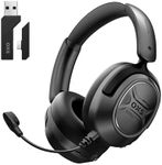 OXS Storm A2 Wireless Gaming Headset, Active Noise Cancellation, Over Ear Headphone with Mic, Bluetooth 5.4 & 2.4GHz Low Latency, Dual EQ Modes, 70H Playtime, for PC, Switch, PS4, PS5, Mobile, Black