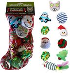 Smokey's Stash Christmas Cat Toys Stocking Catnip Toys Sisal Rope Kitten Toys for Cats