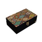 BRAHMA DESIGN Decorative Gift Box for Presents in Diamond Design | Size 8" x 5" x 2.75" | Jewellery Box, Tarot Box, Vintage Box, Knick-knacks Storage Trunk Organiser, Gift Box for Packing